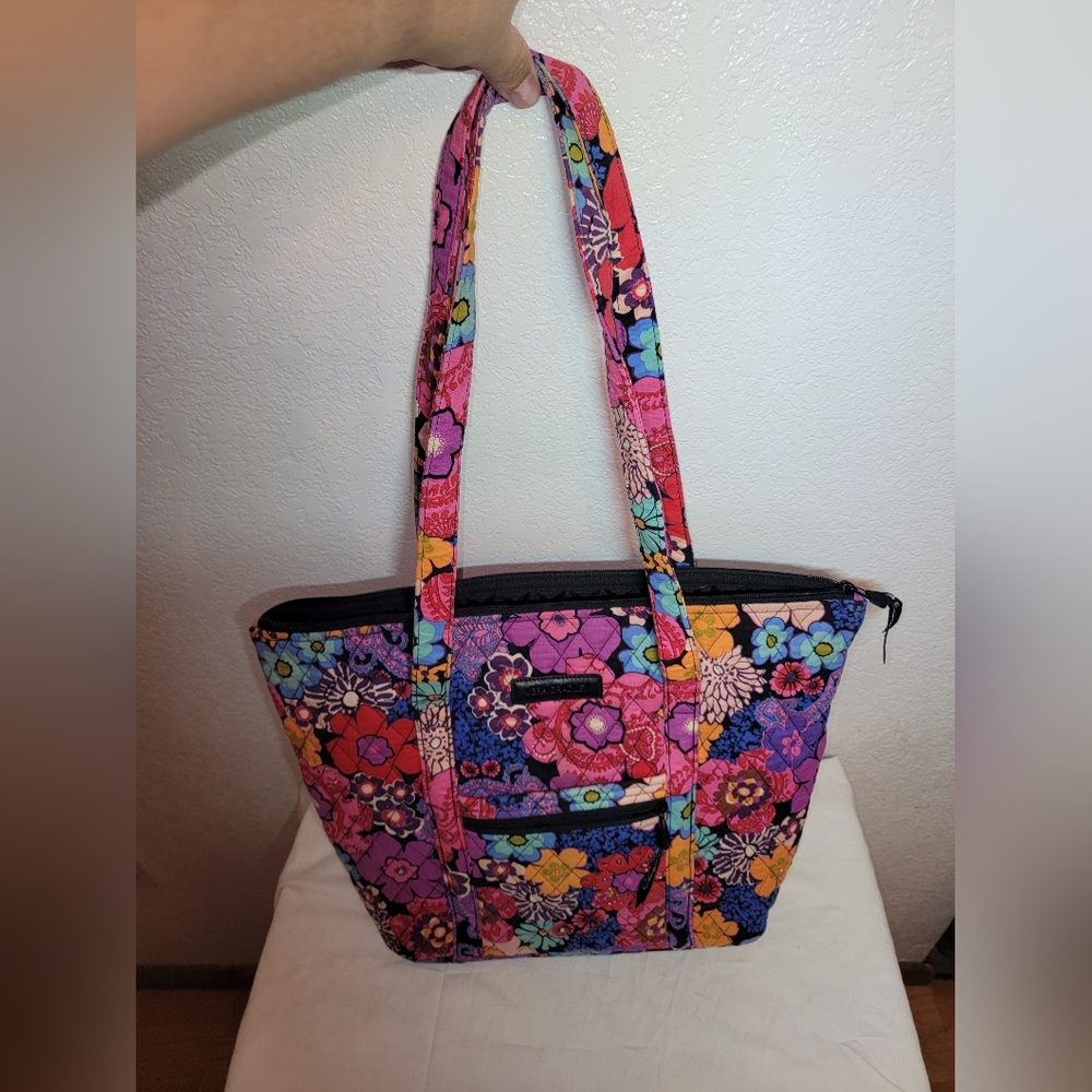 Vera Bradley Large Quilted Tote Sholder Bag Floral Feista BOHO 12×15